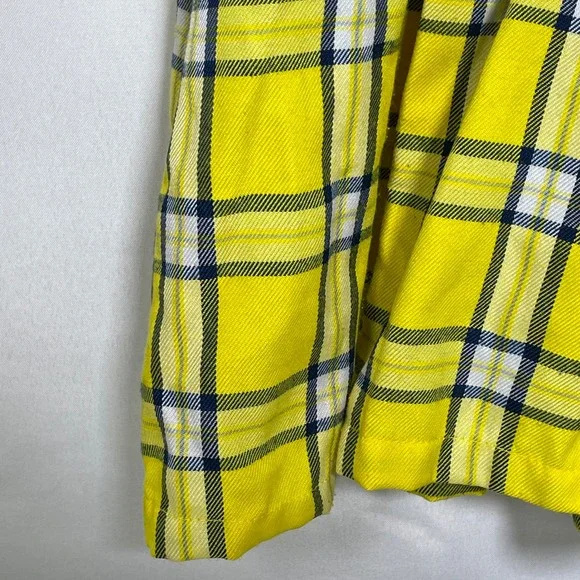Clueless Cher Horowitz Yellow Plaid Costume Set Jacket Top Skirt Women's LARGE - Picture 13 of 16